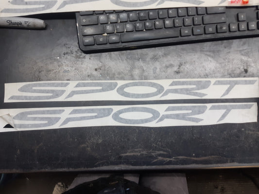 Black 'SPORT' Dodge Ram hood STICKER PAIR- 1999 to 2002